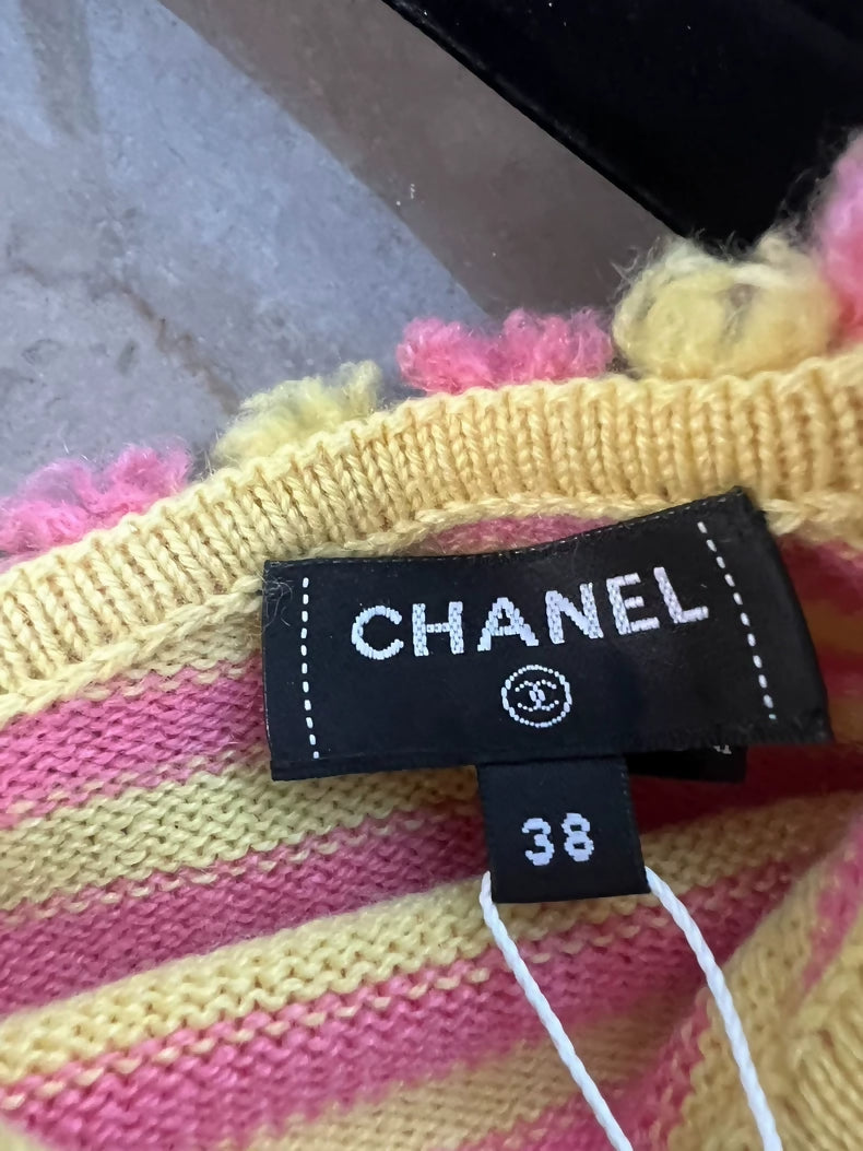 Chanel 25s striped cardigan
