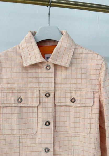 Hermes 25 autumn and winter orange denim jacket