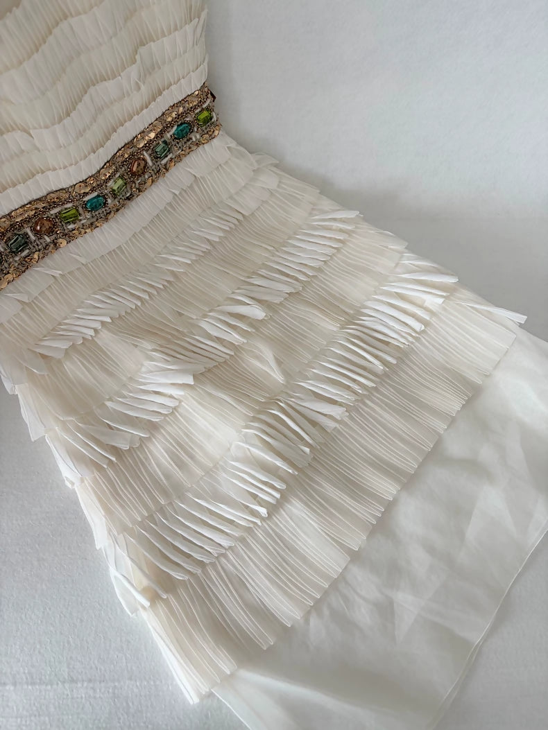 Chanel 18C ecru Jewelry Belt Dress