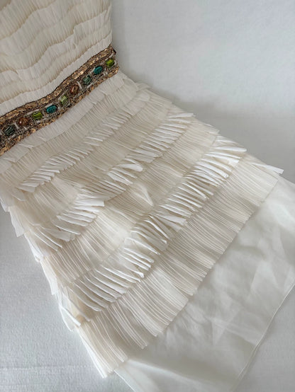 Chanel 18C ecru Jewelry Belt Dress