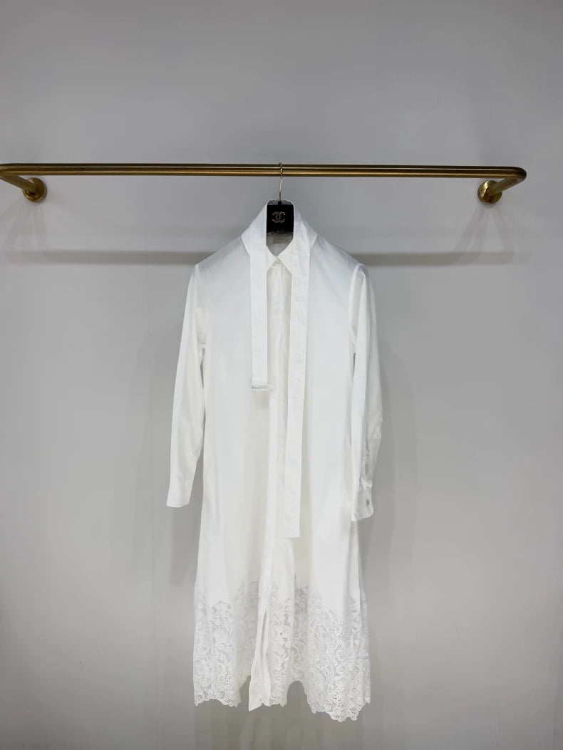 Loro Piana white lace dress