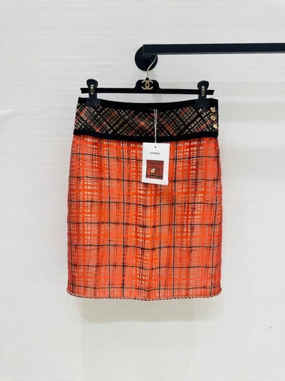 Chanel 26S check chain runway dress/bag, F38