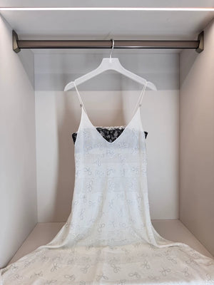 Chanel 24P White Lace Slip Dress