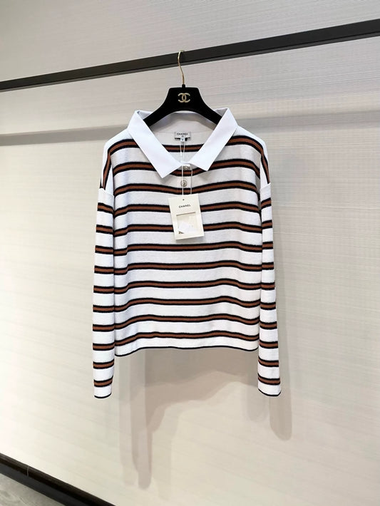 Chanel 26C striped polo shirt