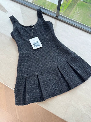 Chanel 23A Black Tweed Dress