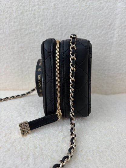 Chanel 24s Black Lambskin Camera Bag