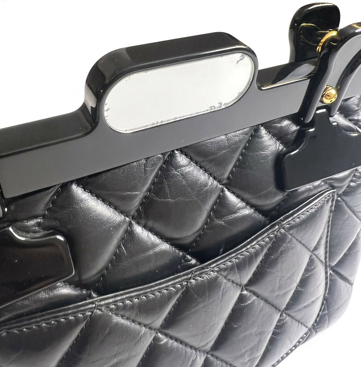 Chanel Mini Hanger Black Flap Bag gold hardware