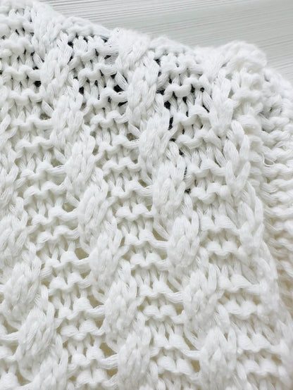Chanel 26C white knit cardigan, F40