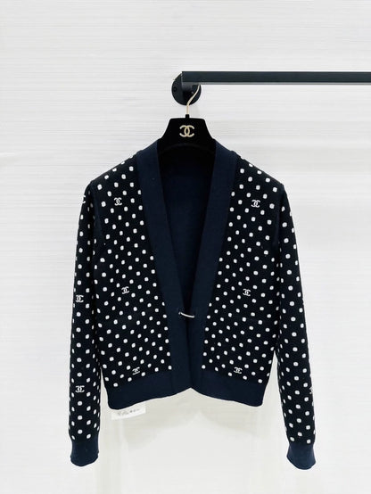 Chanel 24P black cashmere cardigan