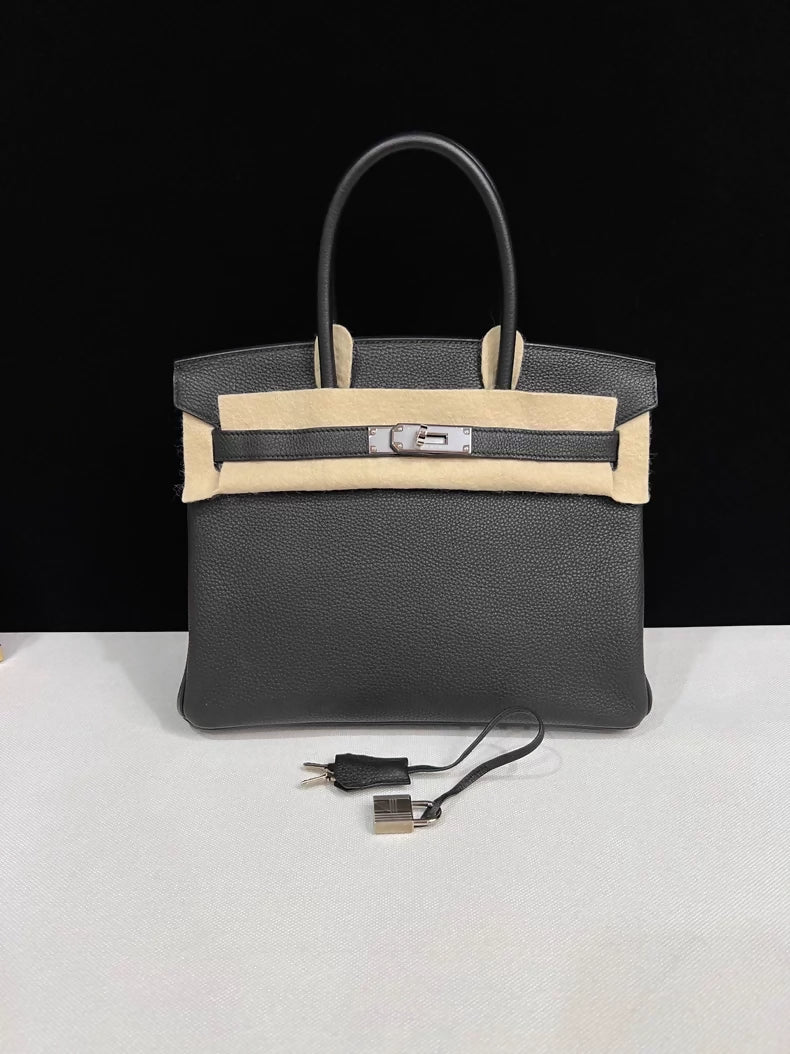Hermes Birkin 30 Black togo leather palladium hardware