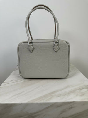 Hermès Mini Plume Chèvre Gris Perle PHW K 2026