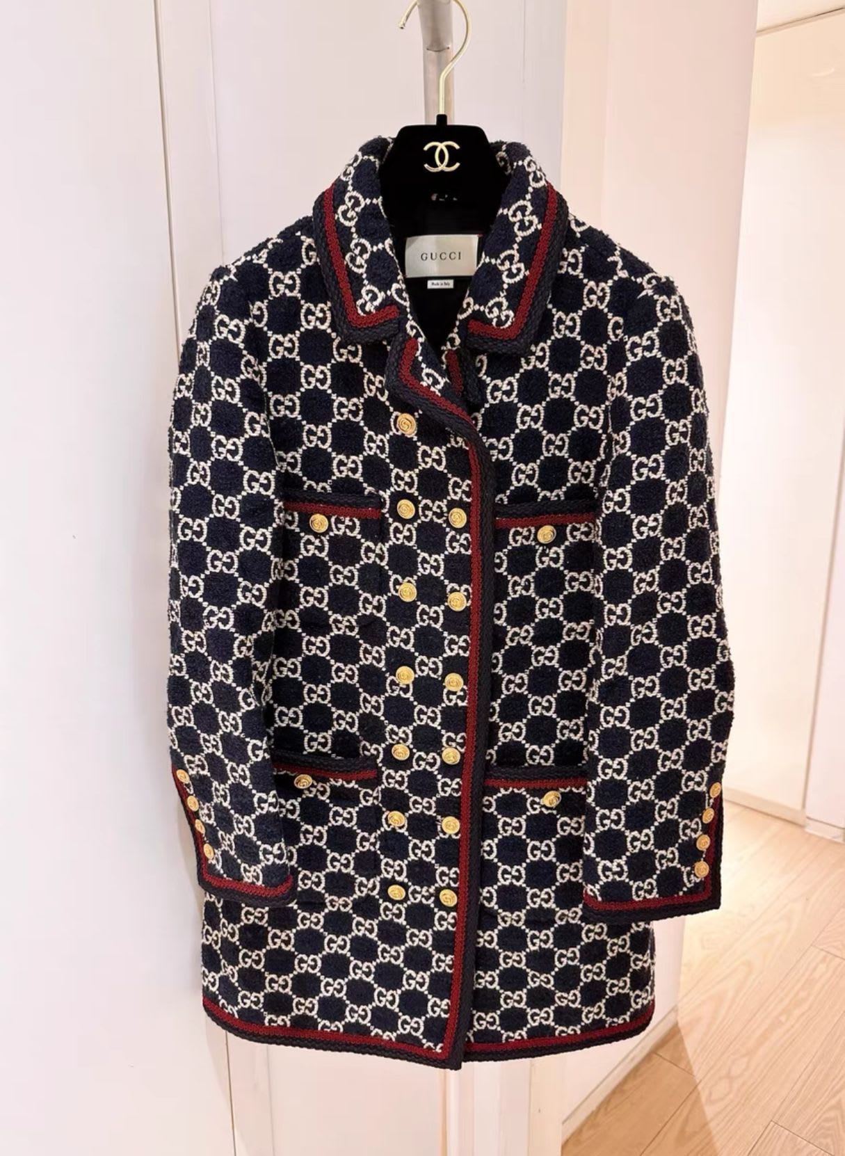 GUCCI Gucci GG pattern tweed coat - 36 Coat - Secondhand luxury from Wararni