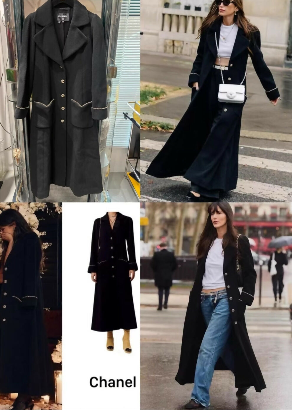 J'aime ma vie!　CHANEL ロングコート　ブラック　38 Chanel 23B black long coat – Wararni.com