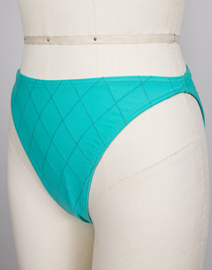 Chanel 1994 Cruise Vintage Teal Logo Quilted Bikini