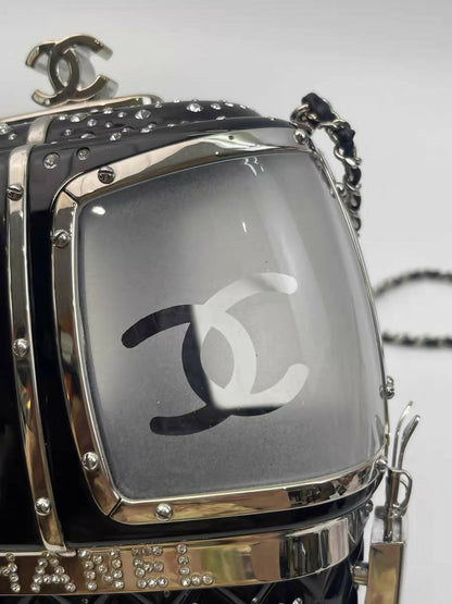 Chanel 2019 Black Gondola Minaudière Evening in the Mountain Clutch Bag
