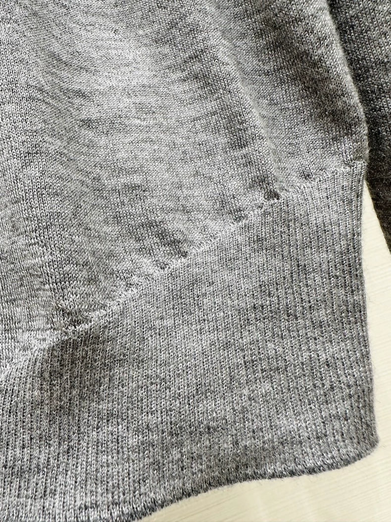 Chanel grey pullover knit sweater, size F36