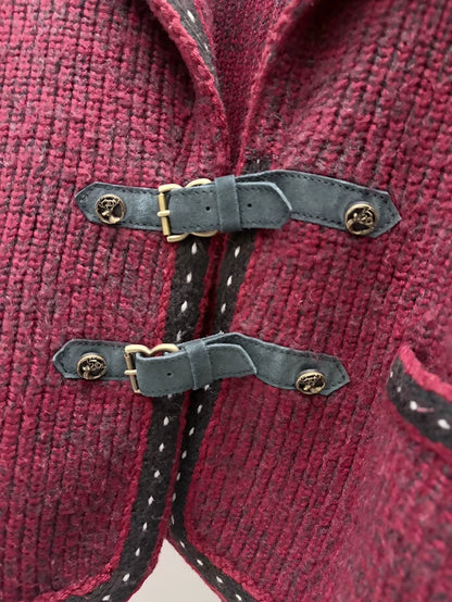 Chanel 2015 Red Cashmere Cardigan