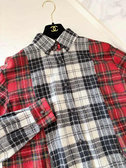 Chanel 13A  Red and Black Check Shirt