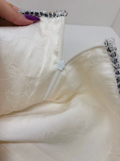 Chanel 05 ecru silk top