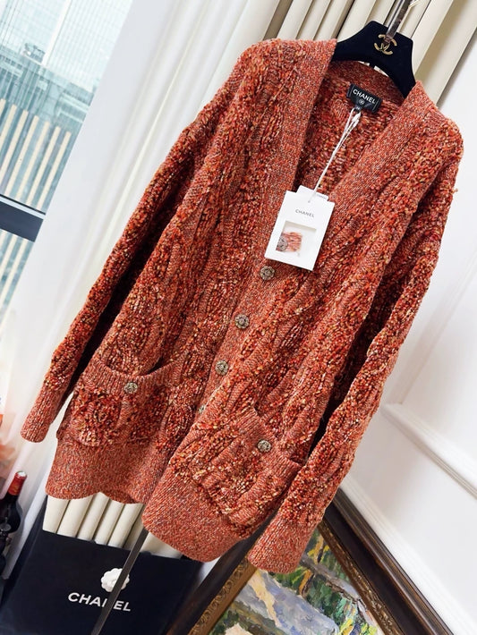 Chanel 22K Orange cardigan