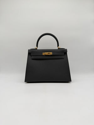 Hermès Kelly 28 Black Epsom GHW K (Receipt Not Included with Bag)