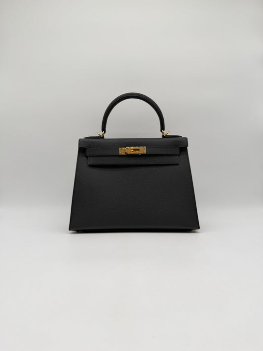 Hermès Kelly 28 Black Epsom GHW K (Receipt Not Included with Bag)