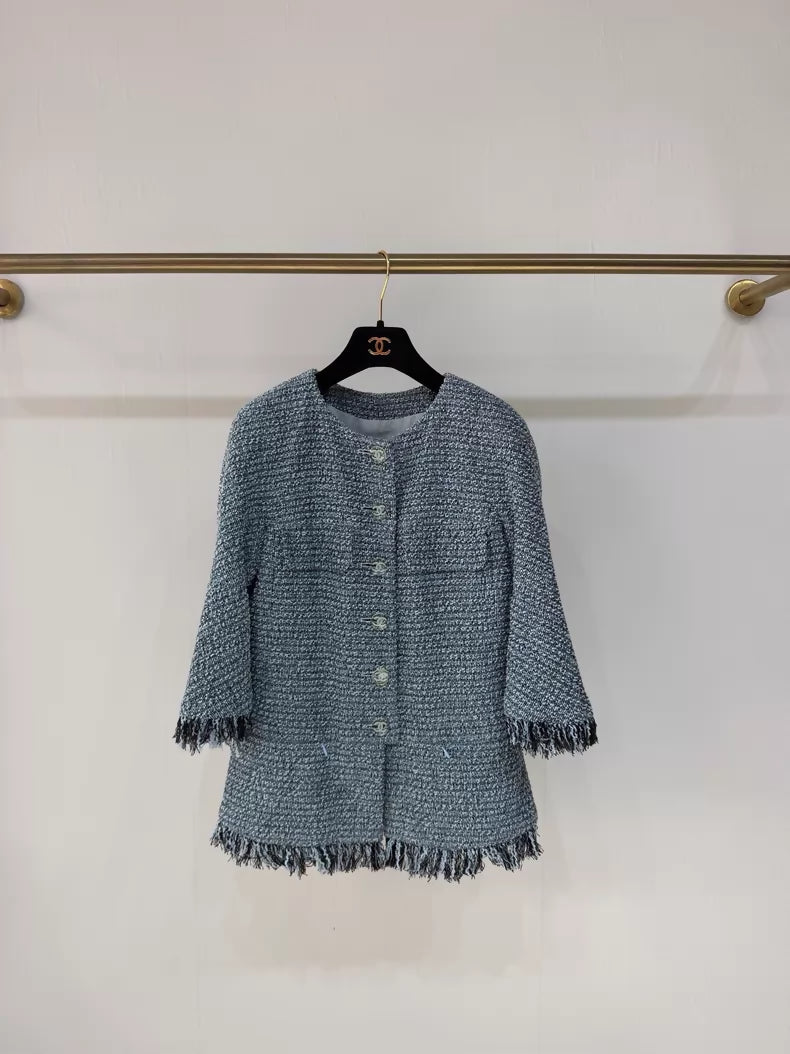 Chanel 18P Blue tweed Jacket