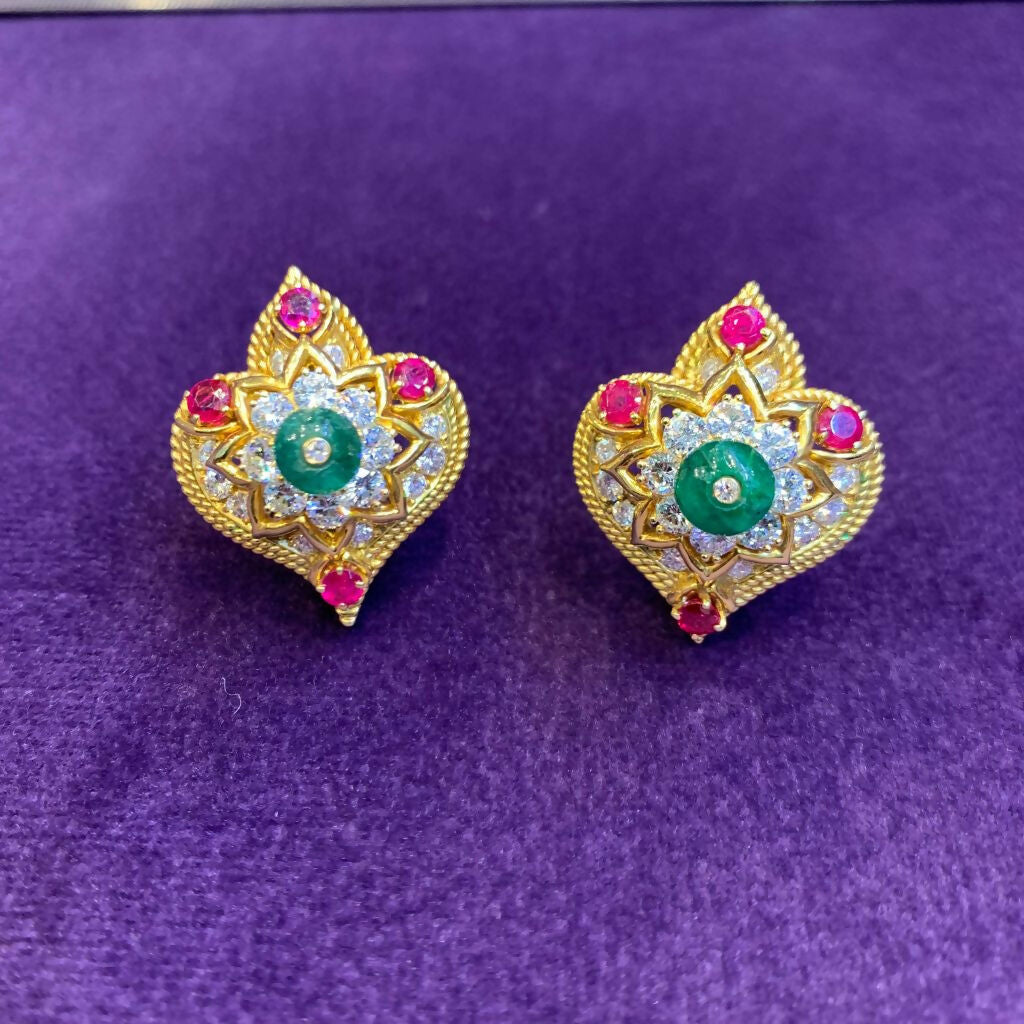 Van Cleef & Arpels Indian Inspired Day & Night Earrings