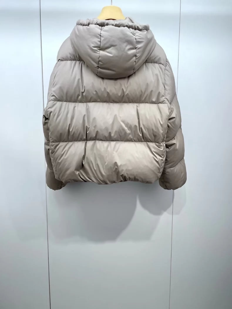 Miu Miu 2024 Fall/Winter New Merard Color Hooded Down Jacket