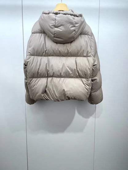 Miu Miu 2024 Fall/Winter New Merard Color Hooded Down Jacket