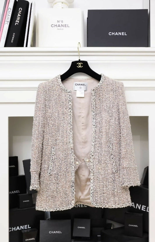 Chanel 2003 Tweed Pearl Jacket