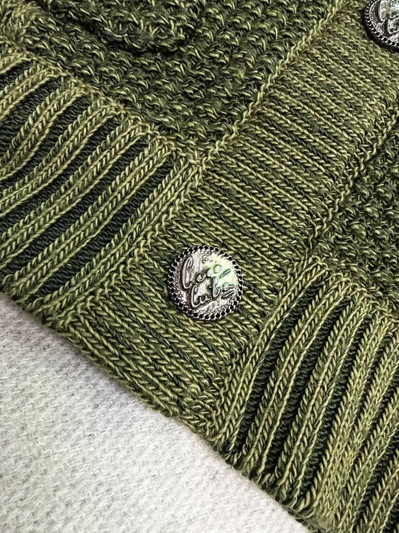 Chanel 17c Green Knit Cardigan