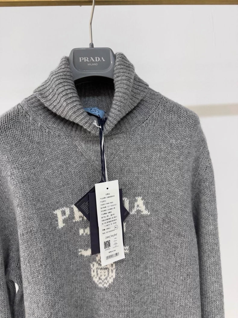Prada classic grey turtleneck sweater