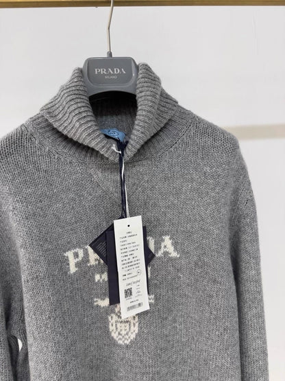 Prada classic grey turtleneck sweater