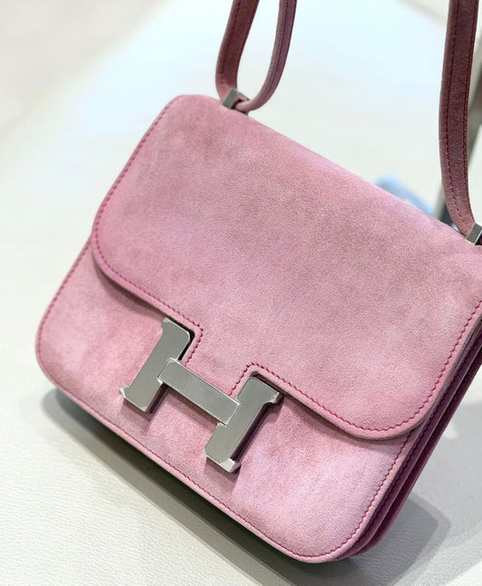 Hermes Constance 18 doblis rose indienne palladium hardware