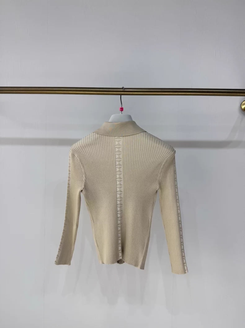 Hermes 2025 New Style Knitted Long-Sleeved Top