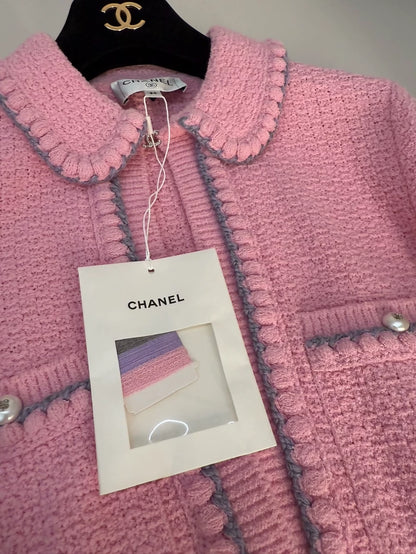 Chanel 25p pink cardigan