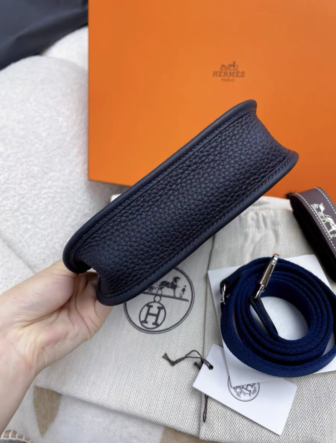 Hermès Mini Evelyne Hermes Navy blue