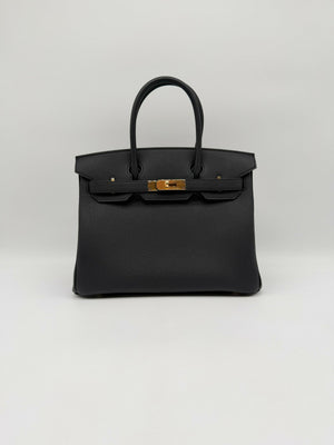 Hermès Birkin 30 Black Togo Gold hardware