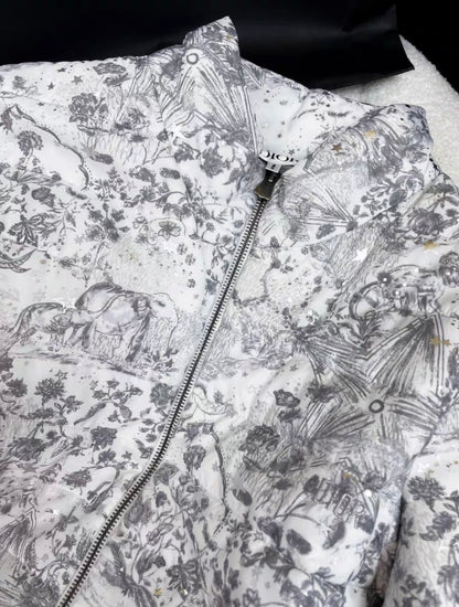 Dior Silver Print Cotton Jacket