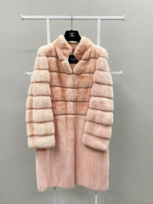 Fendi pink mink fur coat