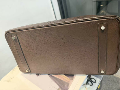 Hermes Birkin 40 ostrich in brown