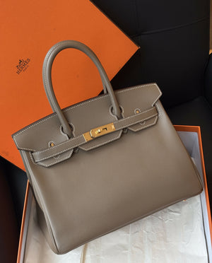 Hermès Birkin 30 Étoupe / Etoupe Epsom Leather with Palladium Hardware