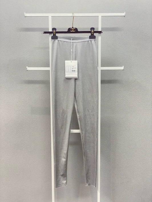 Chanel 21A Grey Silk leggings