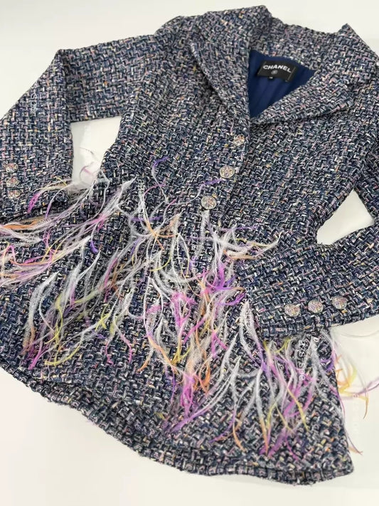 Chanel 23S bleu Colorful Tweed Jacket