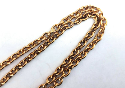 Chanel Vintage 81-85 Gold Plated Quilted Coco Mark Necklace