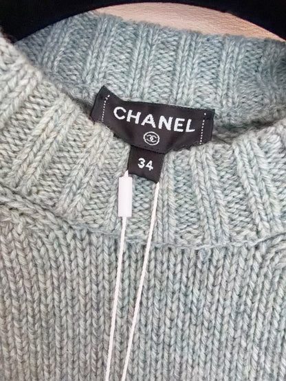 Chanel 24K blue knit sweater