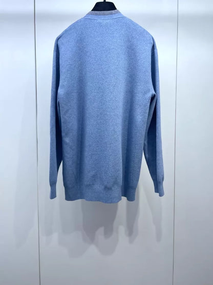 Chanel 26P blue knit cardigan