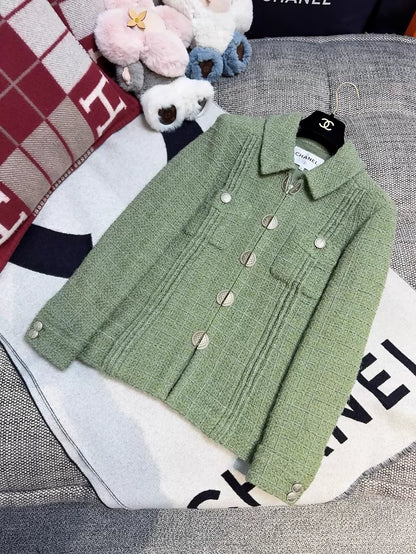 Chanel Cuba Collection runway piece, light green tweed jacket