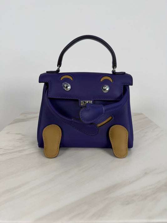 Hermès Kelly Doll Purple / Dune Swift PHW G 2026